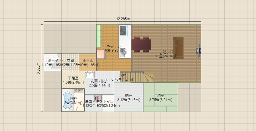 34坪　直線階段（2）