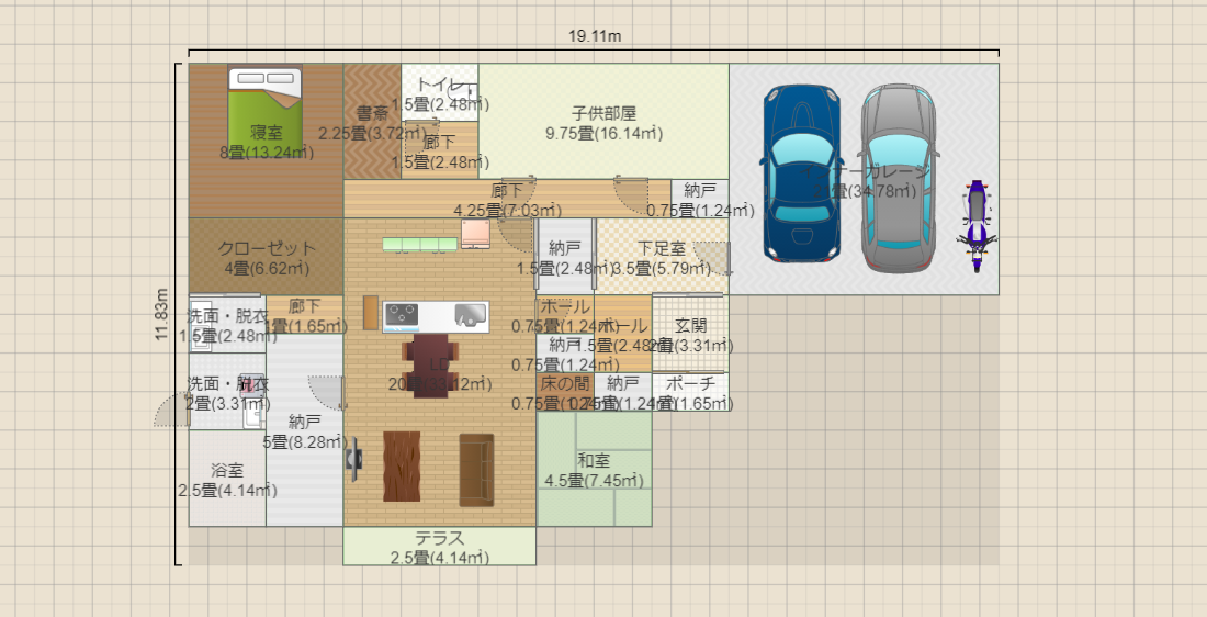 家づくりベース間取り6