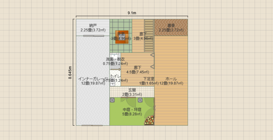 インナーガレージ　アトリエ　西町5