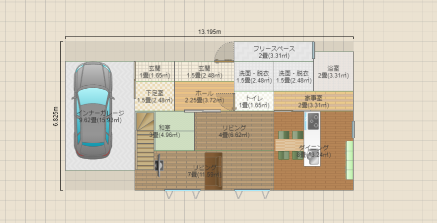 北側道路13×6.8