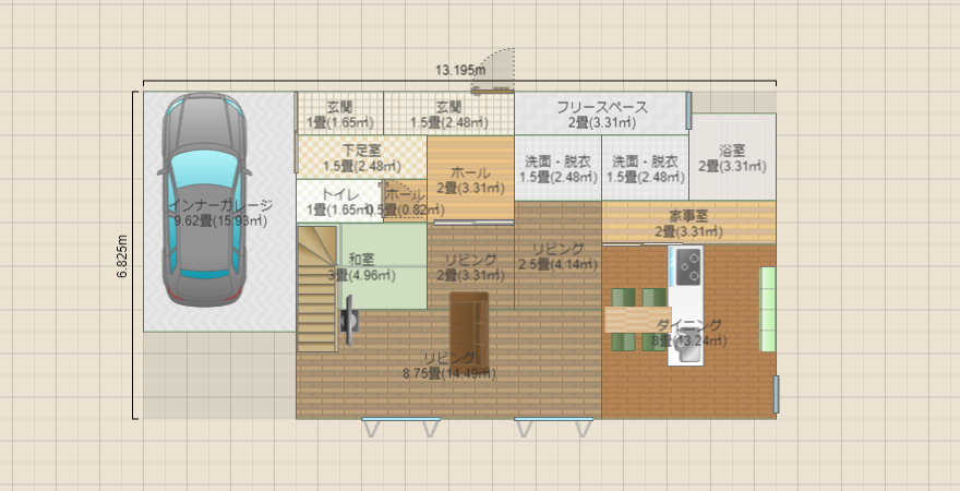 北側道路13×6.8