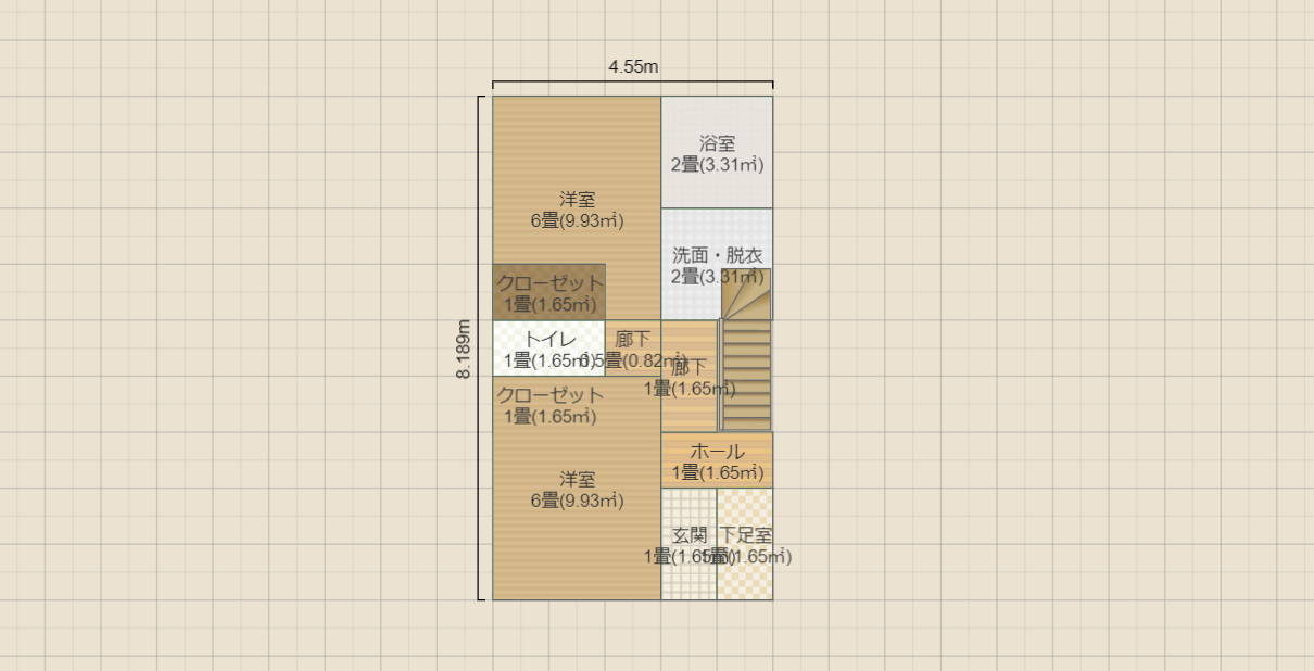 50m2_60%200%　駐車場無　バルコニー2F3F