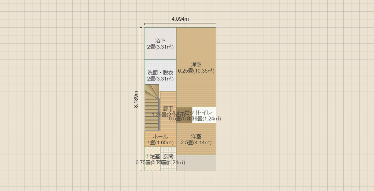 70m2_60%200%　駐車場無　玄関左