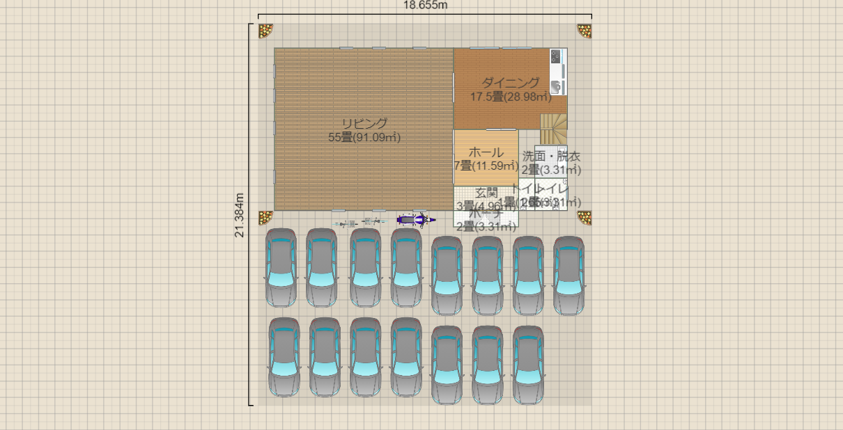 教会案３（70名、15台）