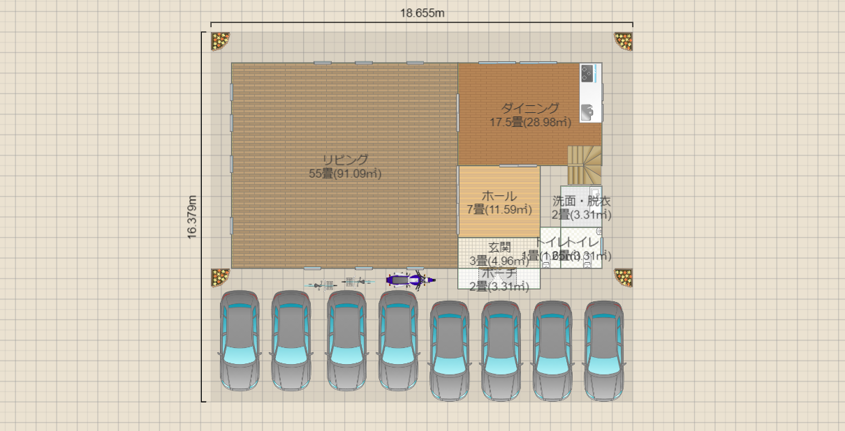 教会案２（70名、8台）