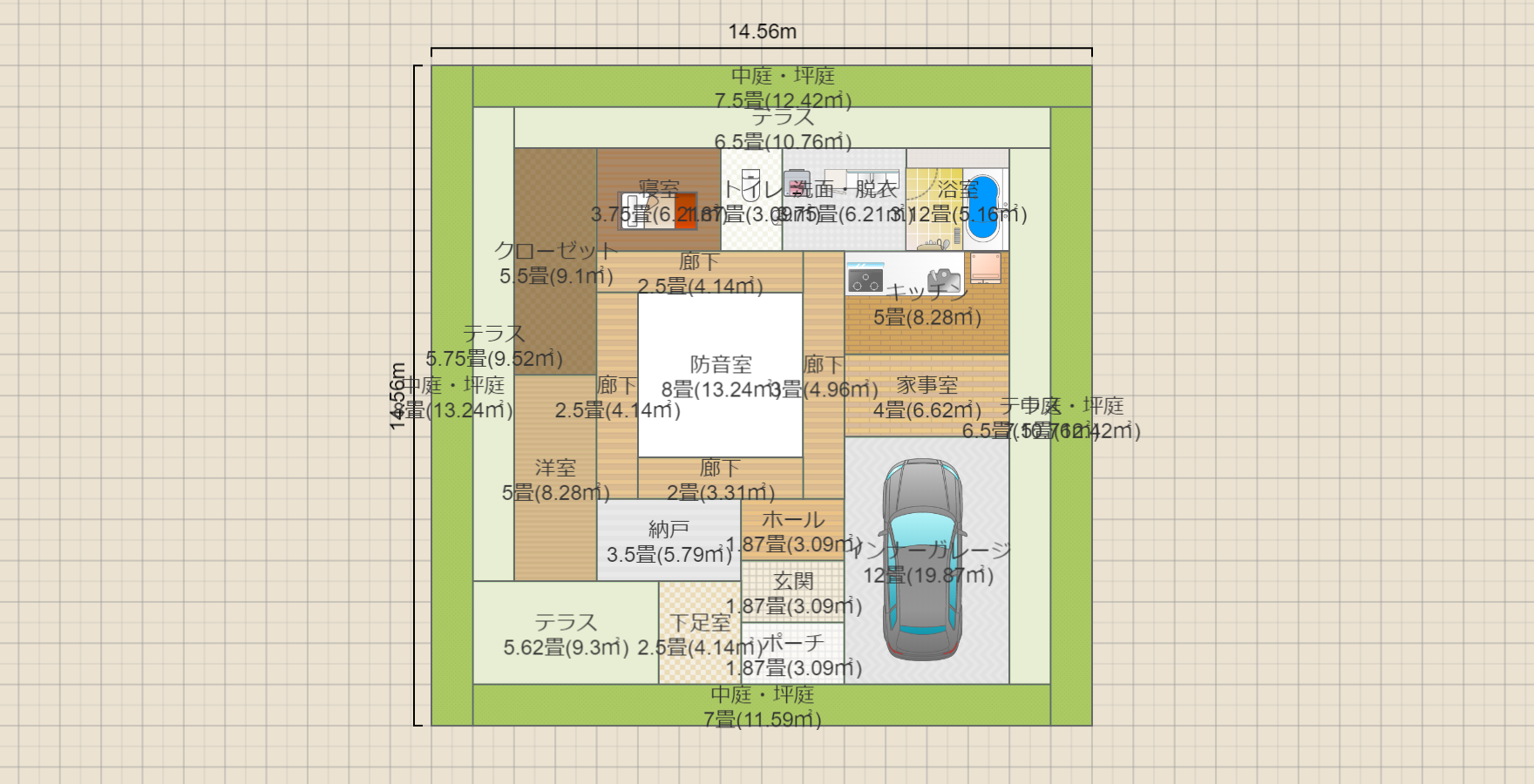 人を入れない一人暮らし用平屋