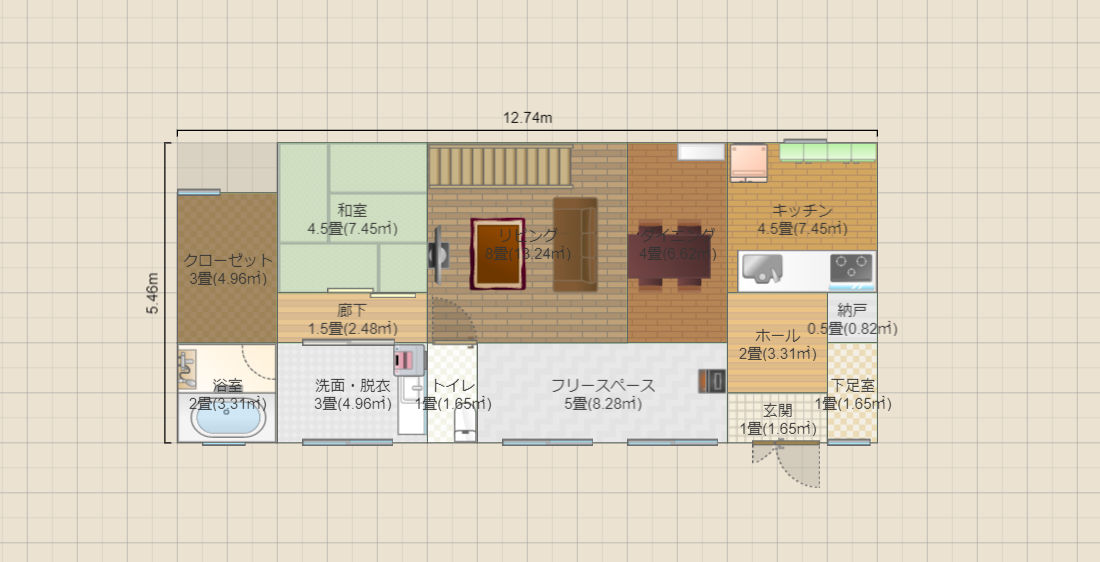 土間と薪ストーブと吹き抜け２