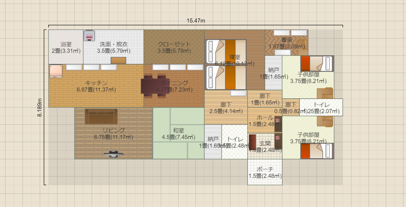 四人家族平屋３０坪