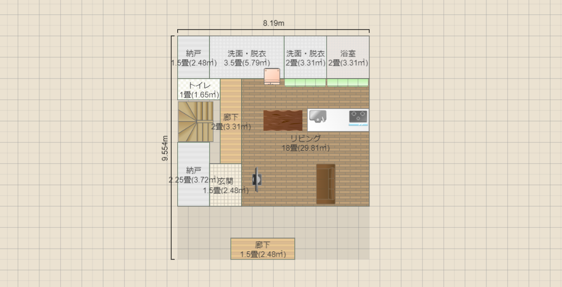 4.5間×4間　案2