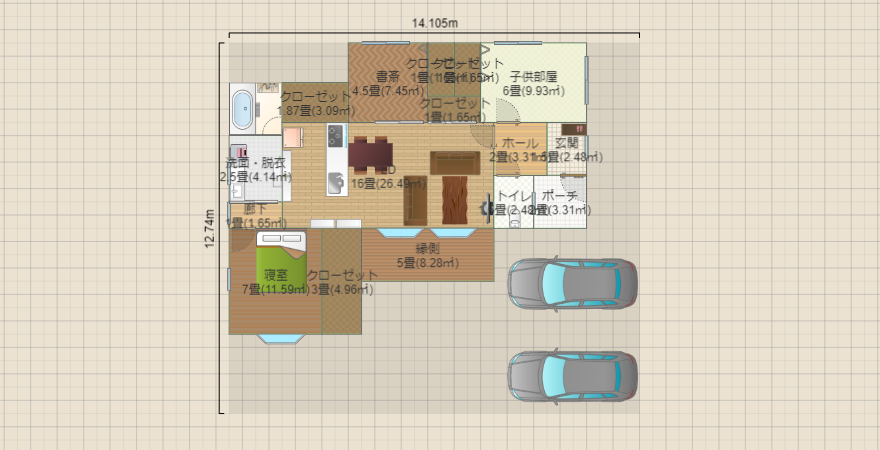 平屋3LDK 理想