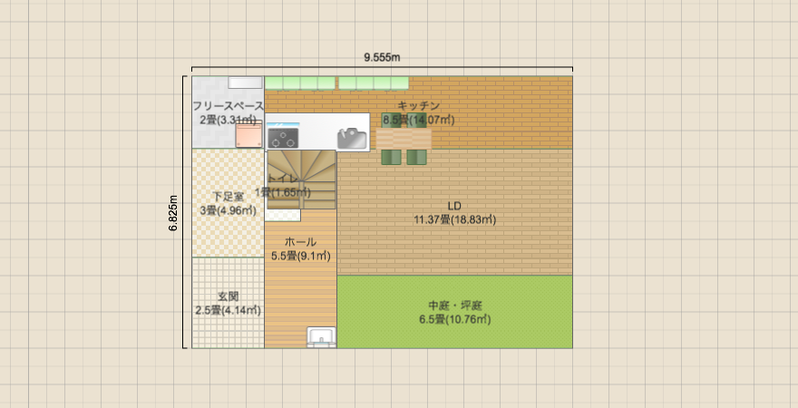 土地30坪間取り