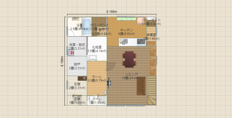 ナチュラル正方形