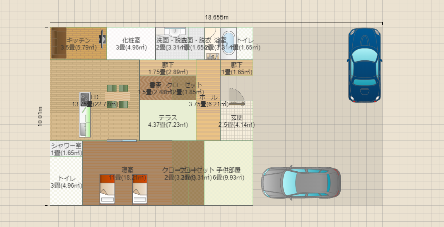 四角平屋①