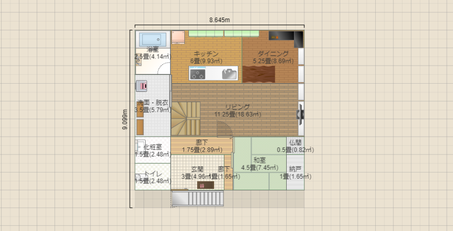 考え中の間取り