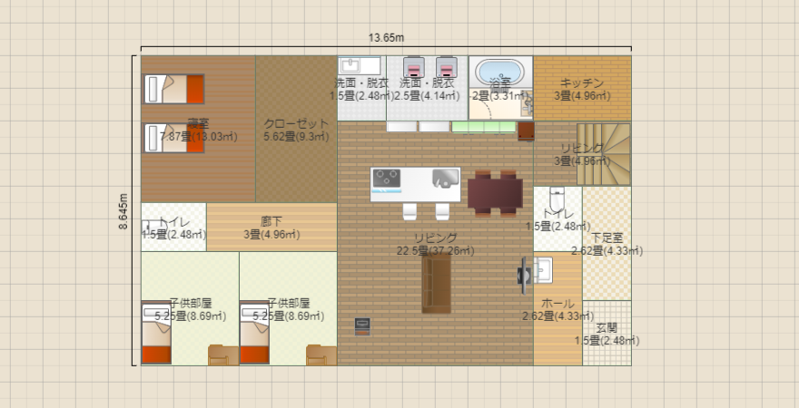 35.6坪　平屋　左プライベート2