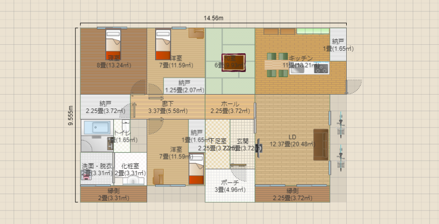 3bedrooms(W邸）