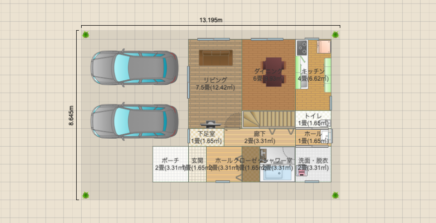 バルコニーから墓の見える家