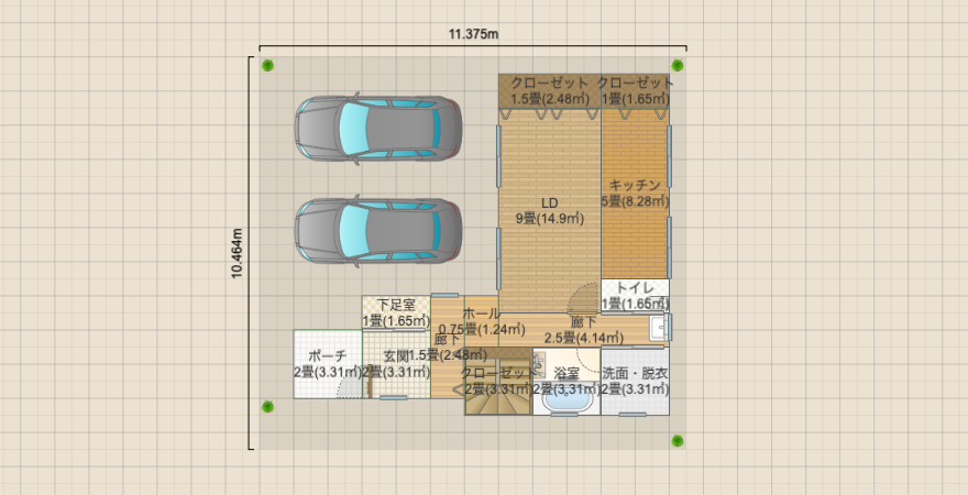 L型の家1