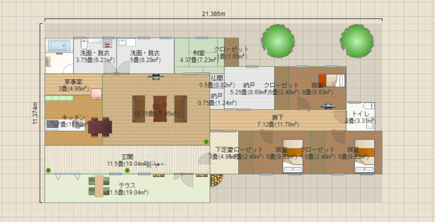 平屋暮らし13　玄関土間あり