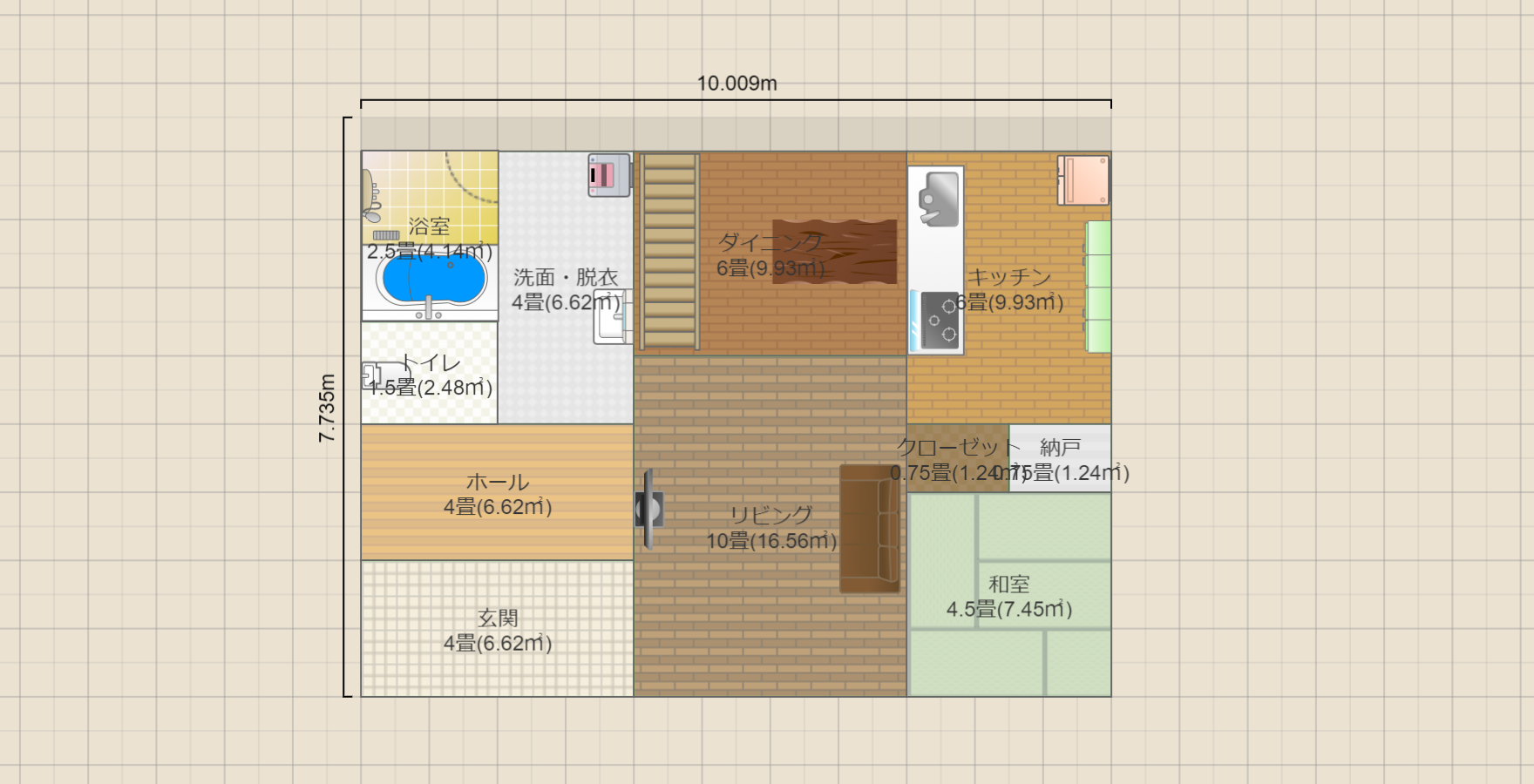 南玄関LDK20帖