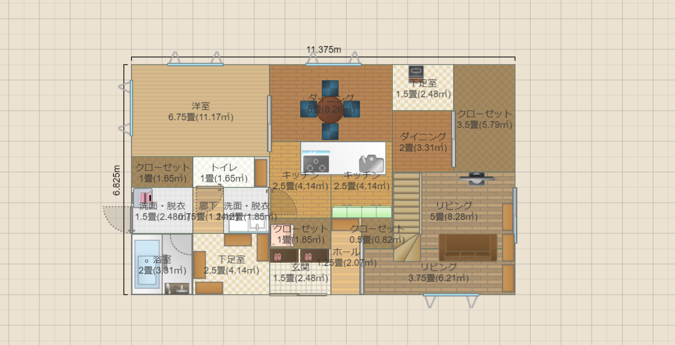 渾身の間取り