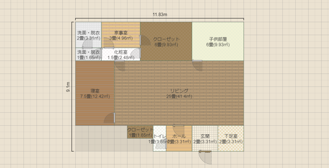 水回り回廊のよくばりセット２LDK