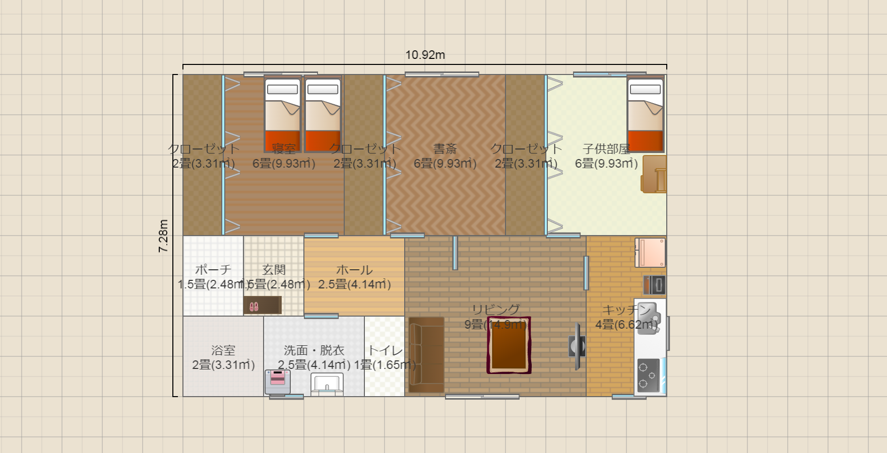 24坪　西玄関　野添案