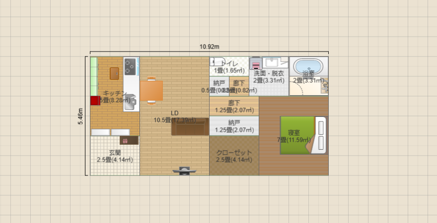 18坪の小さな家