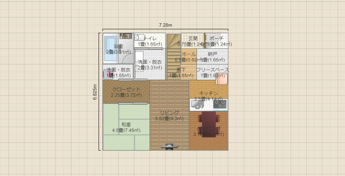 嫁）29坪・和室１F、ファミクロなし