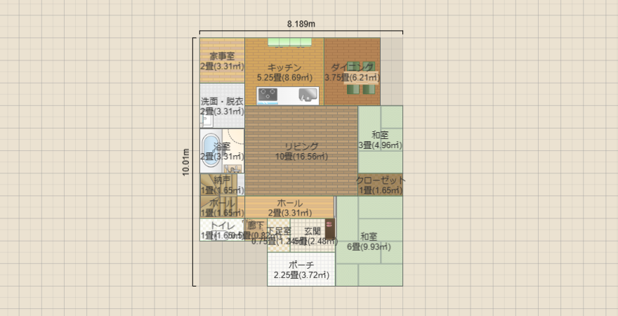 南玄関　４LDK