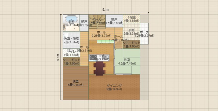 6LDKだけど44坪の家