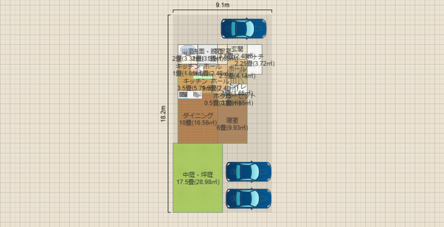 北東玄関　4LDKの家