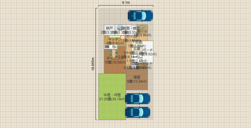 東玄関　4LDKの家　3