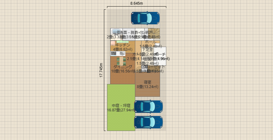 東玄関　4LDKの家　5