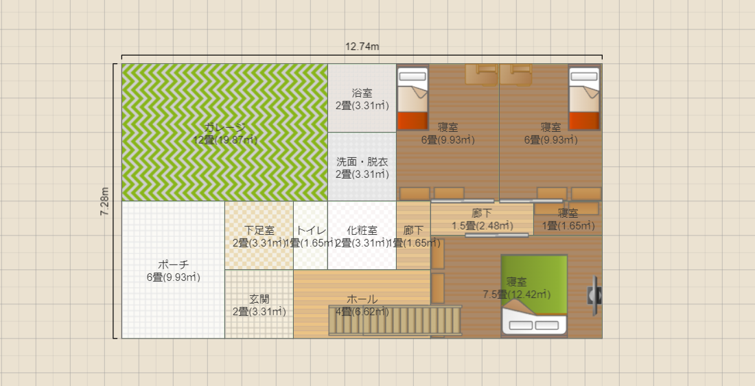 寝室8.5畳プラン