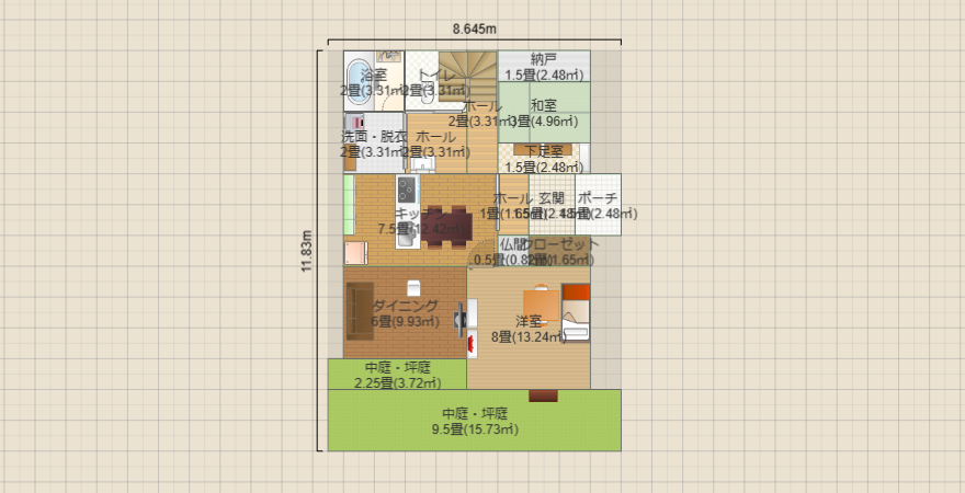 1階3畳和室　37坪