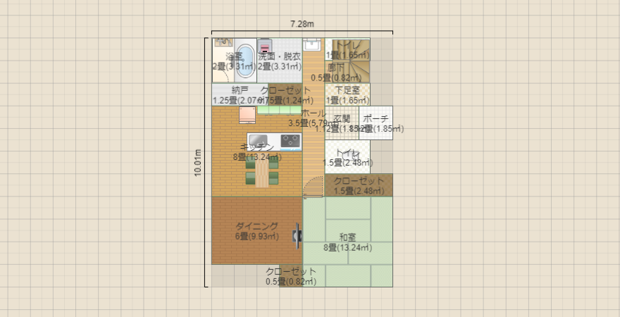 31坪　２階建て