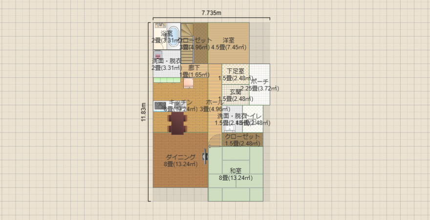 1階2部屋36坪　