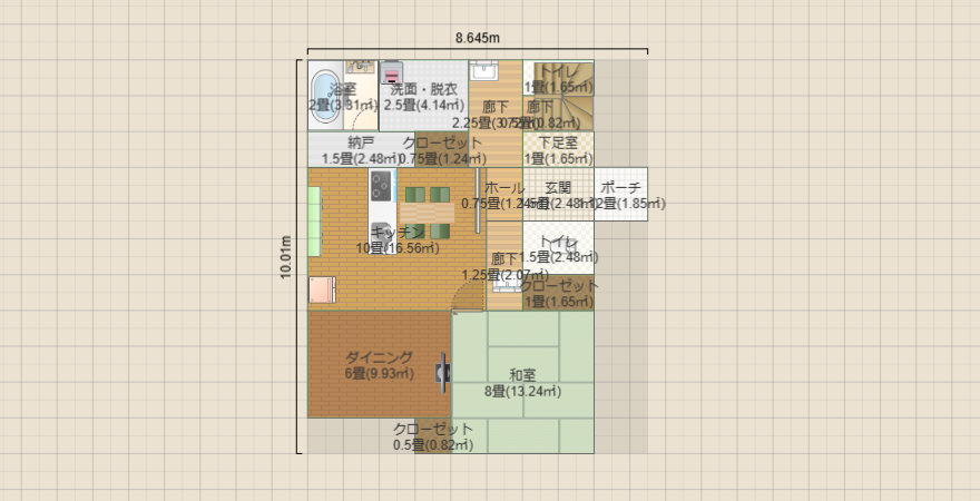 35坪　1階２つトイレ