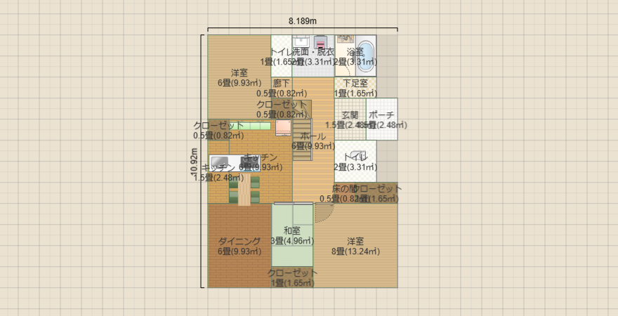 1階２つトイレと居室　1階で完結生活