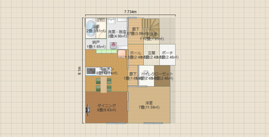 ２階建て　1階で完結平屋風