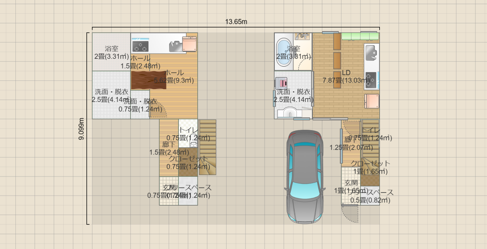 8坪設計３階建て