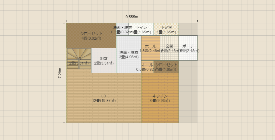 使いやすい各部屋サイズs