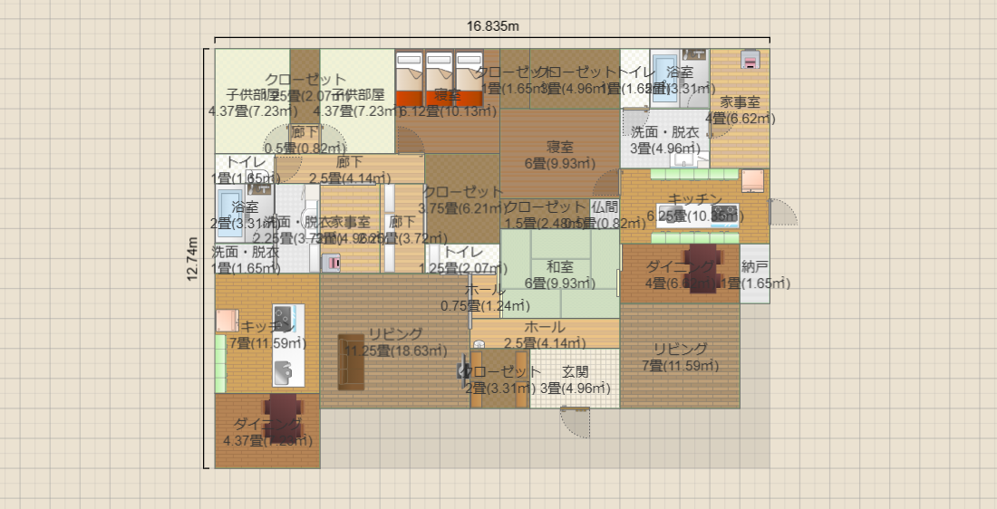 案５（パントリーなし_親世帯寝室入替）