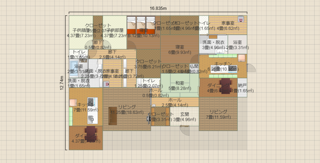 案６（パントリーなし_親世帯寝室入替_改善案）