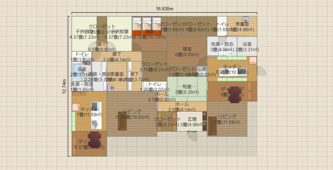 案６（パントリーなし_親世帯寝室入替_改善案）