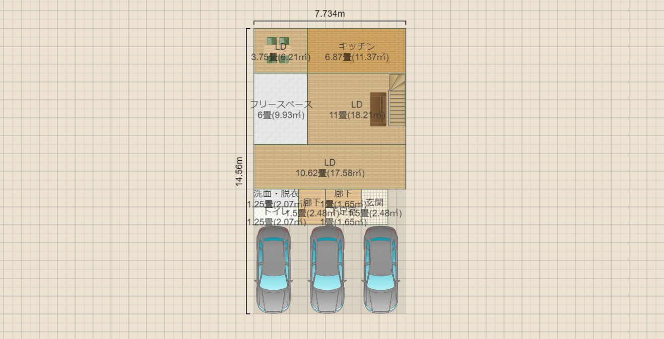 中庭付き_コの字型