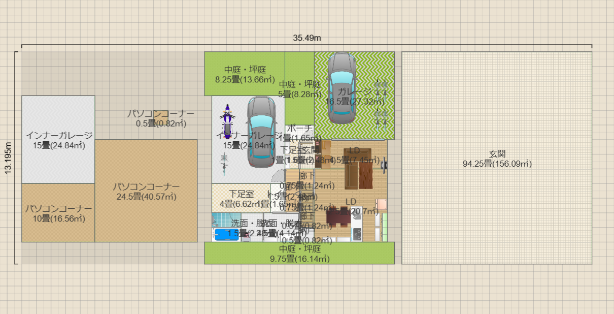 光丘案6（土地165.33：12.18*13.50建蔽50:82.665容積100想定）