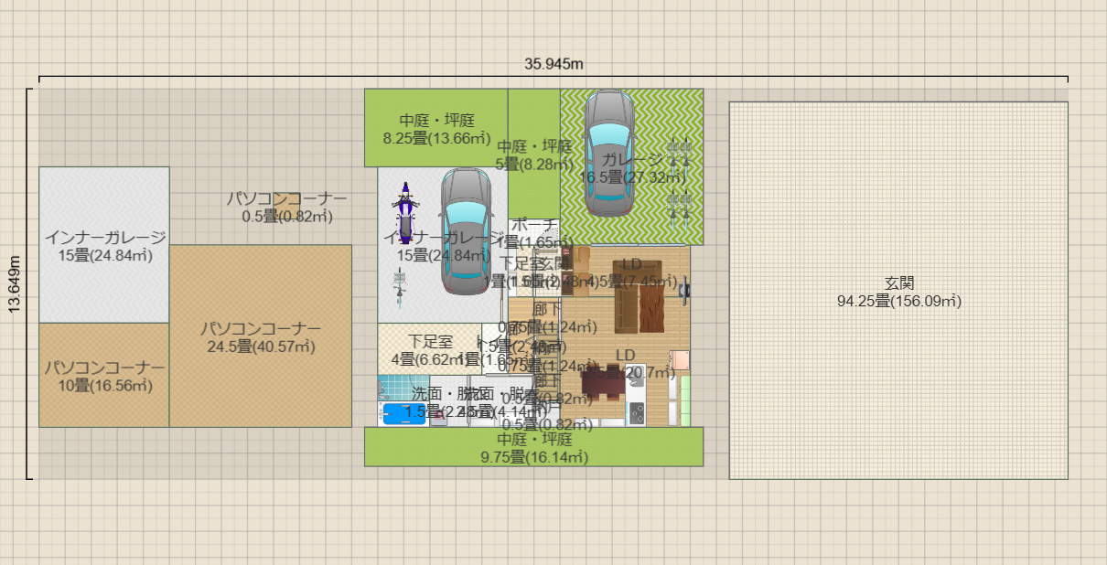 光丘案6（土地165.33：12.18*13.50建蔽50:82.665容積100想定）