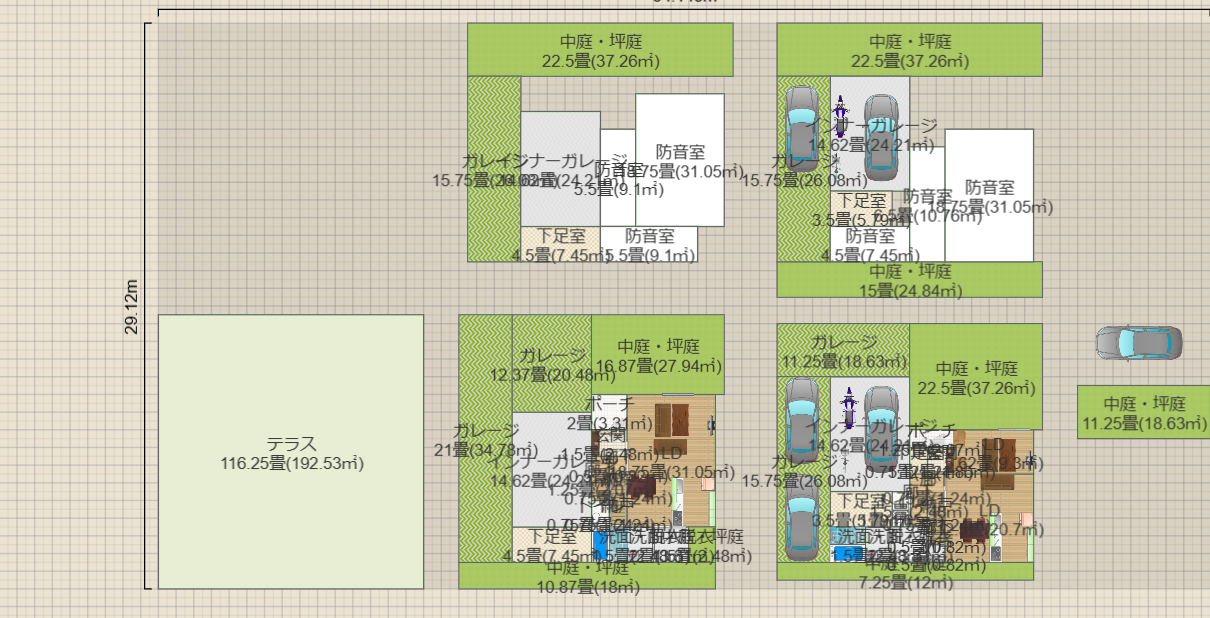 北野案0（土地202.88：14*14.5建蔽40:81.152容積80想定）